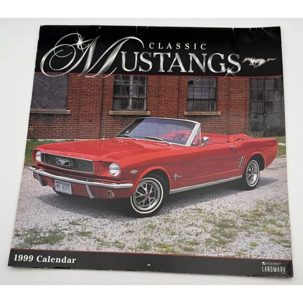 Classic Mustangs 1999 Wall Calendar Landmark Ford Motor Company Vintage K117